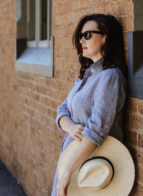 Noosa French Linen Tunic- Herringbone