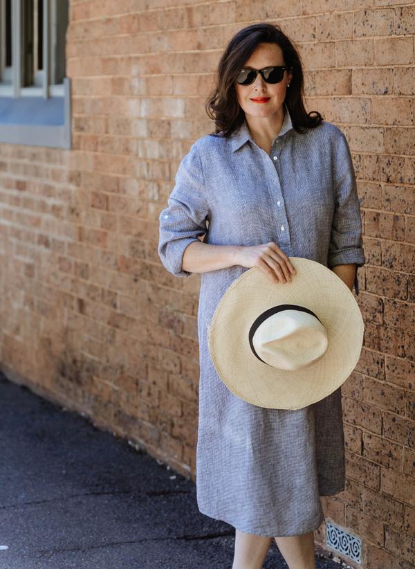 Noosa French Linen Tunic- Herringbone