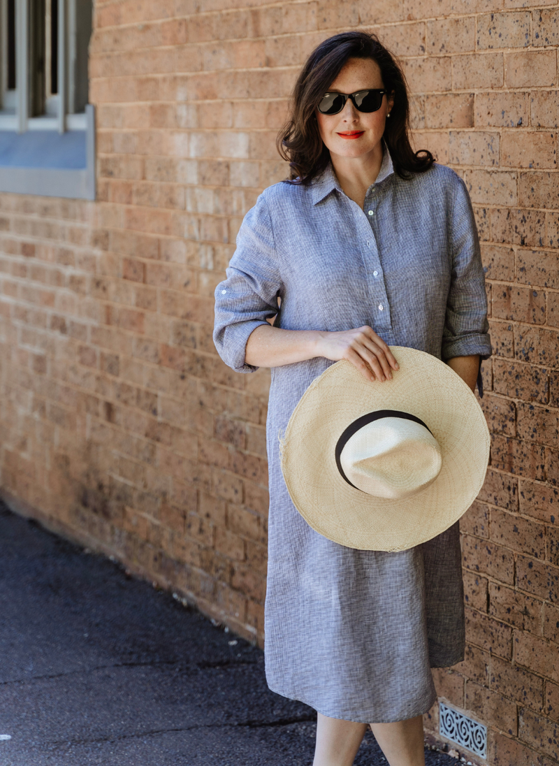 Noosa French Linen Tunic- Herringbone