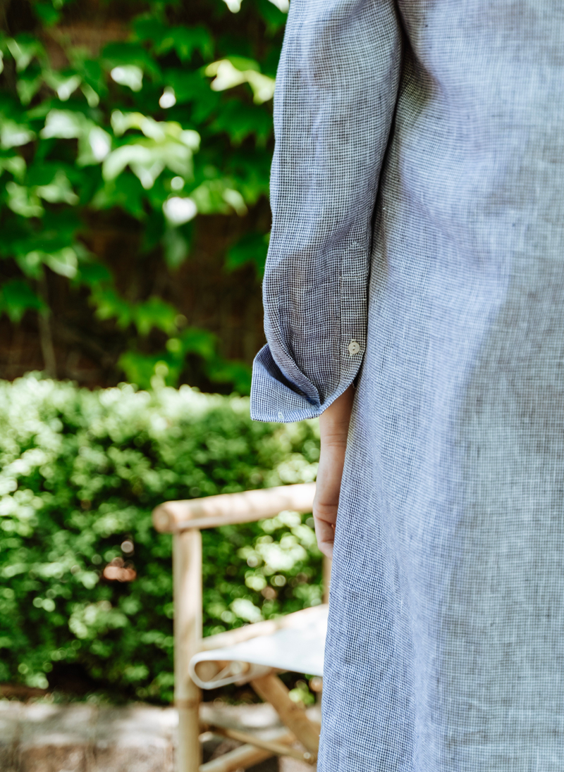 Noosa French Linen Tunic- Herringbone